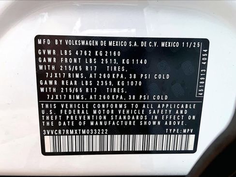 New 2026 Volkswagen Tiguan S image 19