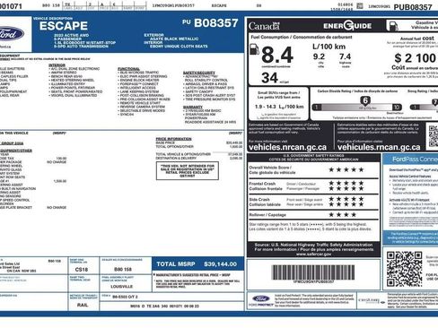 Used 2023 Ford Escape Active w/ Tech Pack #1 AWD/4WD image 2