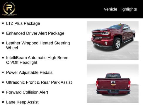 Used 2016 Chevrolet Silverado 1500 LTZ Z71 w/ LTZ Plus Package AWD/4WD image 9