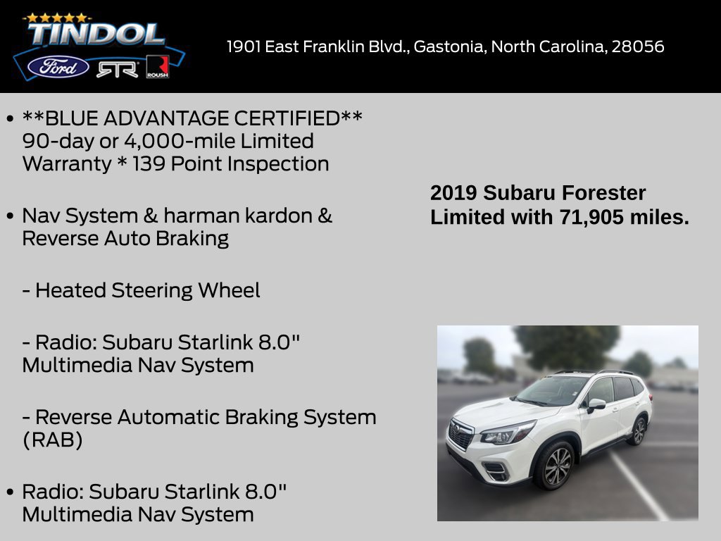 Used 2019 Subaru Forester Limited w/ Popular Package #3 AWD/4WD image 15