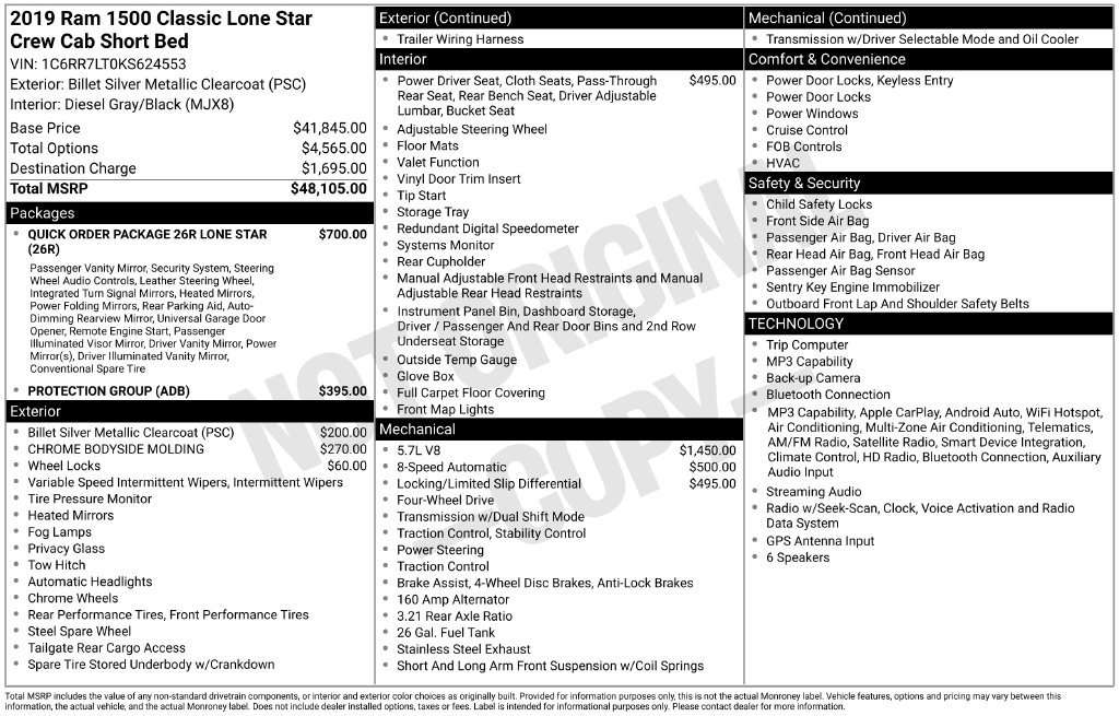 Used 2019 RAM 1500 Lone Star AWD/4WD image 6