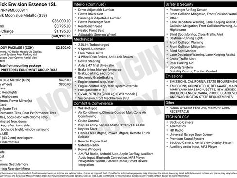 Used 2021 Buick Envision Essence w/ Technology Package I image 15
