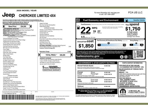 Used 2020 Jeep Cherokee Limited image 9