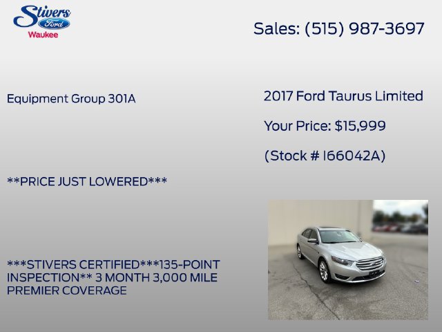 Used 2017 Ford Taurus Limited AWD/4WD image 8