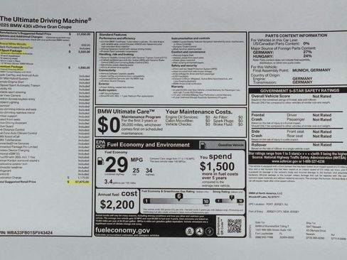 Used 2025 BMW 430i xDrive w/ M Sport Package image 53