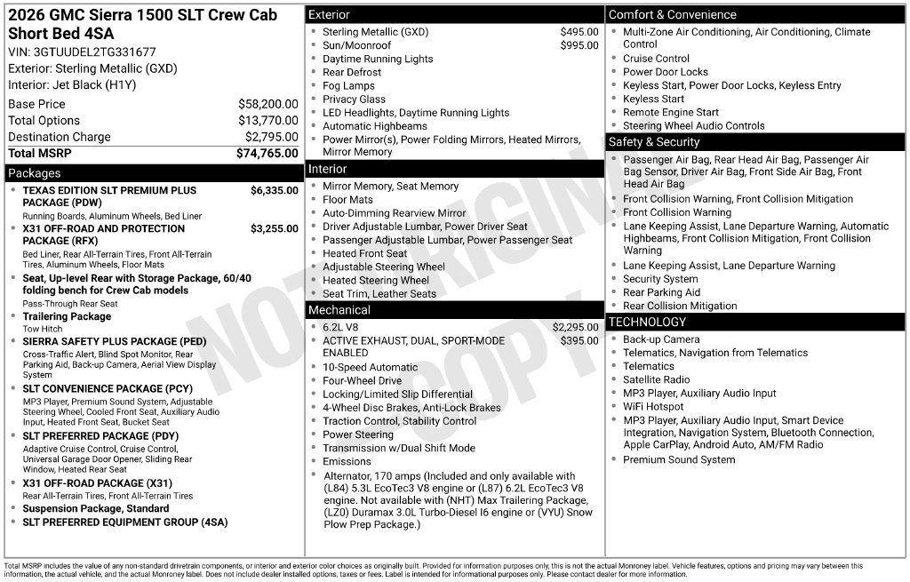 Used 2026 GMC Sierra 1500 SLT AWD/4WD image 27