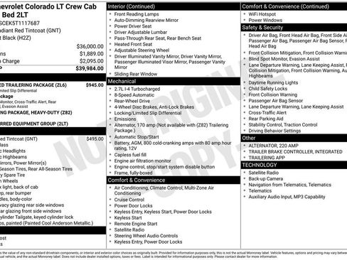 Certified 2026 Chevrolet Colorado LT w/ Advanced Trailering Package RWD image 2