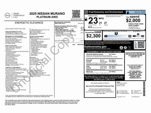 Used 2025 Nissan Murano Platinum w/ Cargo Package image 2
