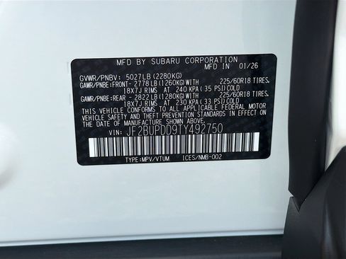 New 2026 Subaru Outback Limited AWD/4WD image 42