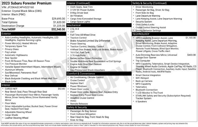 Certified 2023 Subaru Forester Premium AWD/4WD image 32