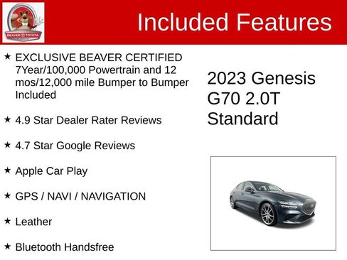 Used 2023 Genesis G70 2.0T AWD/4WD image 4
