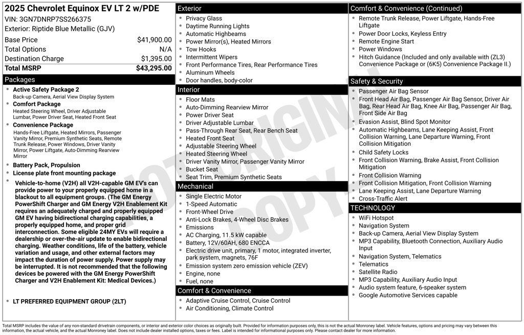 Used 2025 Chevrolet Equinox EV LT FWD image 2