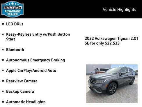 Used 2022 Volkswagen Tiguan SE AWD/4WD image 4