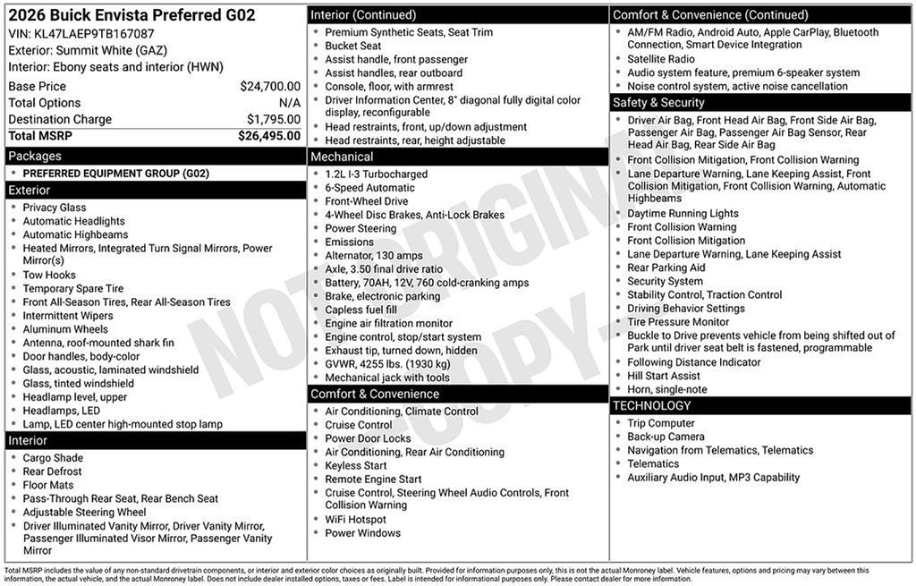 Used 2026 Buick Envista Preferred FWD image 9