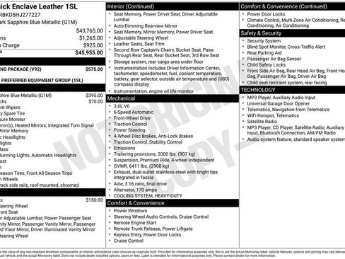 Used 2017 Buick Enclave Leather w/ Trailering Package FWD image 7