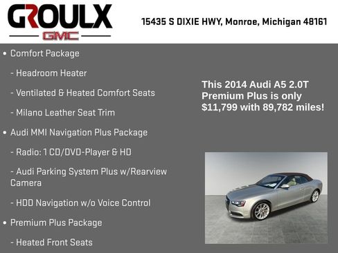 Used 2014 Audi A5 2.0T Premium Plus w/ Premium Plus Package AWD/4WD image 8