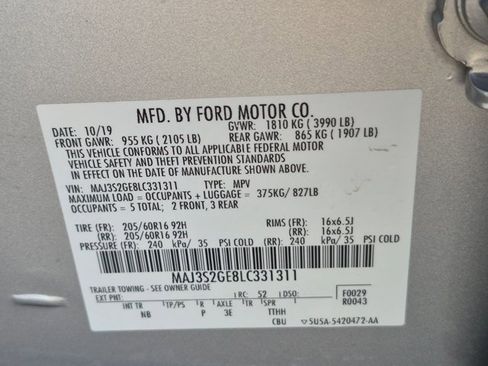 Used 2020 Ford EcoSport SE FWD image 25