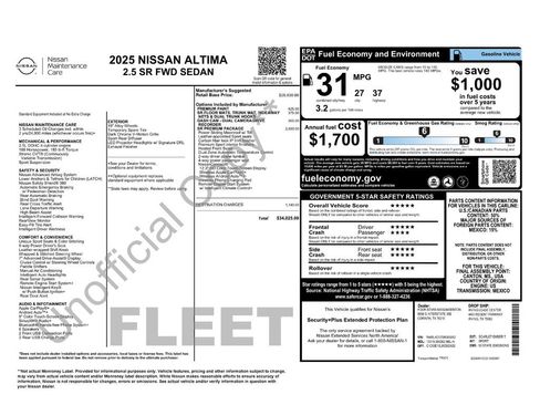Used 2025 Nissan Altima 2.5 SR w/ SR Premium Package FWD image 2
