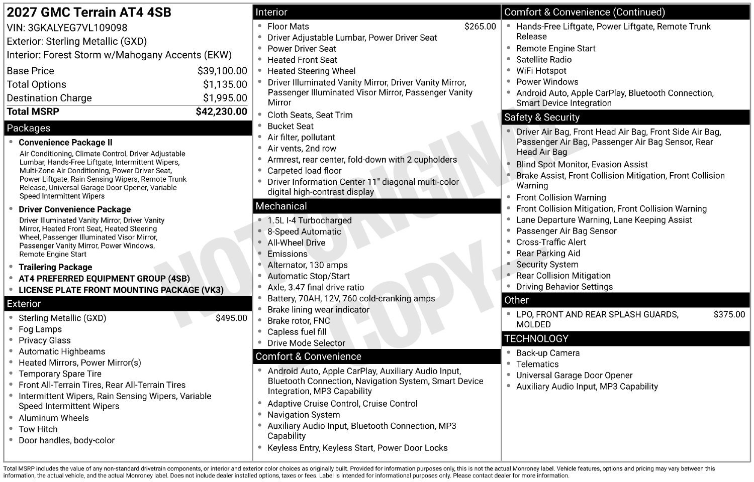 New 2027 GMC Terrain AT4 AWD/4WD image 14