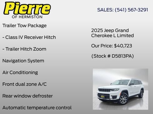 Used 2025 Jeep Grand Cherokee L Limited w/ Trailer Tow Package image 12