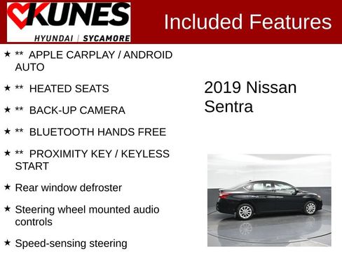 Used 2019 Nissan Sentra SV w/ All Weather Package FWD image 2