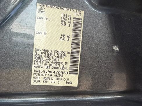Used 2021 Nissan Altima 2.5 SL FWD image 33