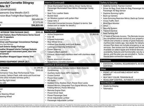 Used 2023 Chevrolet Corvette Stingray Premium Conv w/ Stealth Interior Trim Package image 51