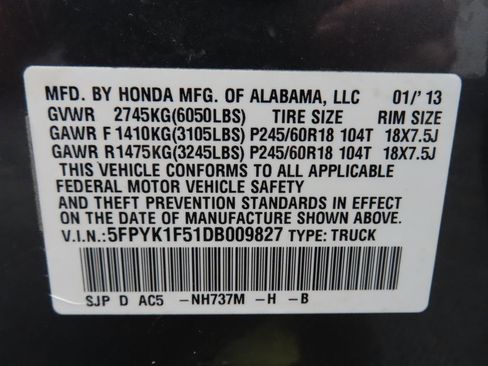 Used 2013 Honda Ridgeline RTL image 56