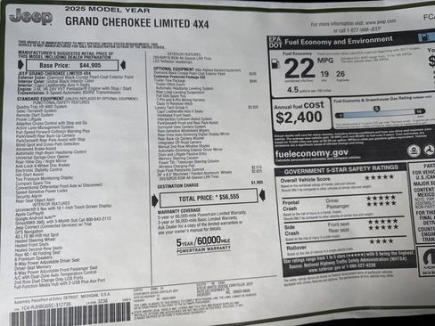 New 2025 Jeep Grand Cherokee Limited w/ Luxury Tech Group II image 35