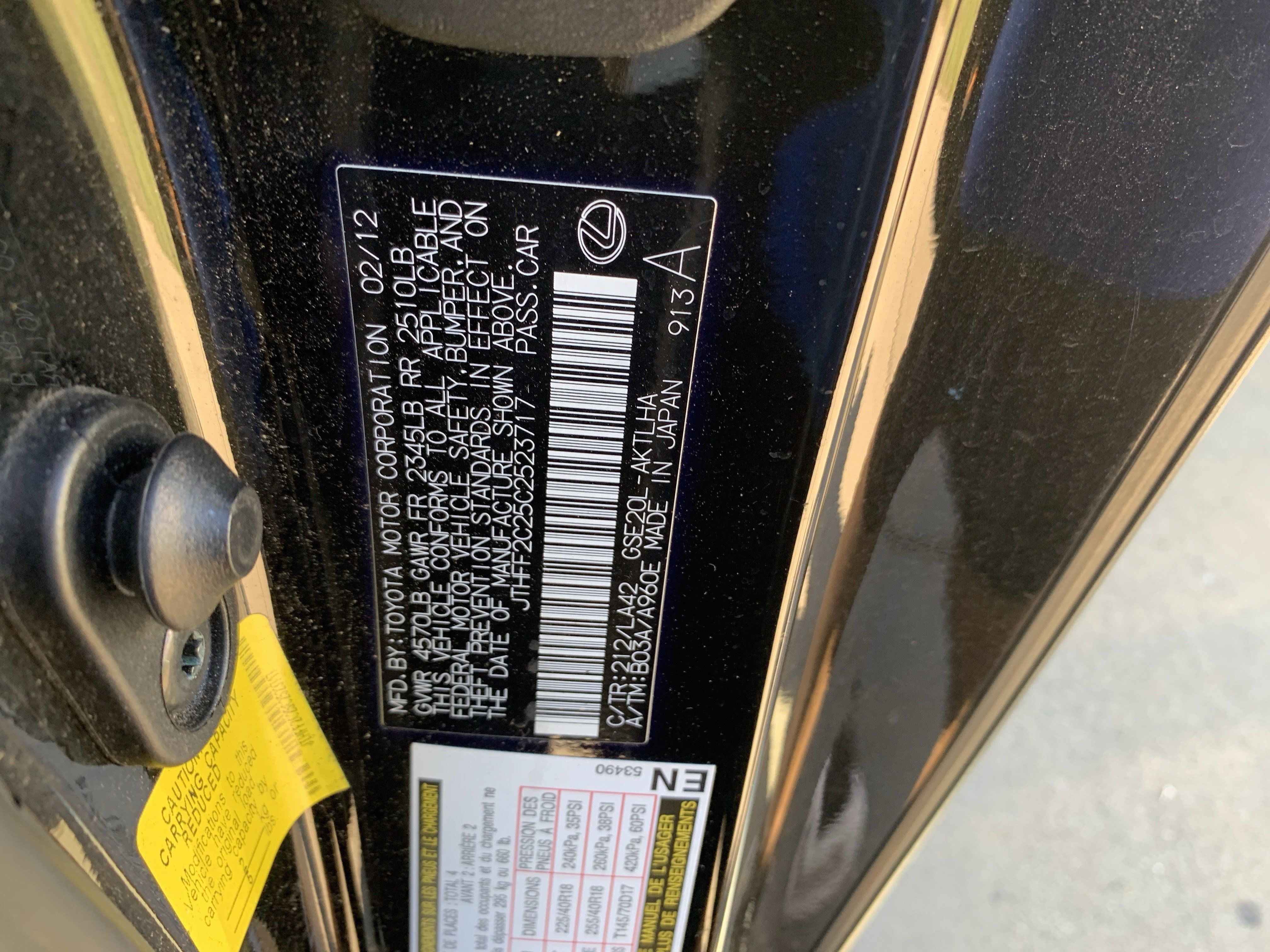 Used 2012 Lexus IS 250C w/ Luxury Pkg RWD image 35