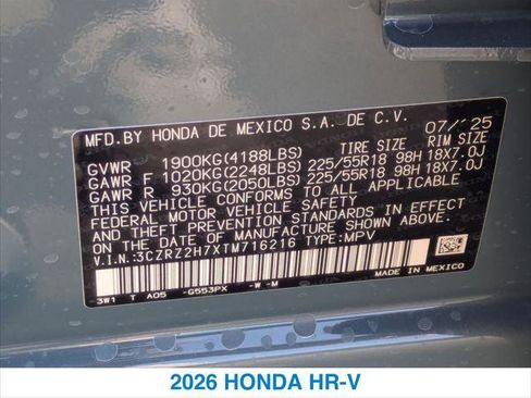 New 2026 Honda HR-V EX-L image 26