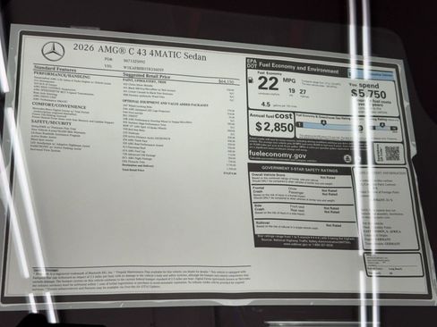 New 2026 Mercedes-Benz C 43 AMG 4MATIC Sedan image 33