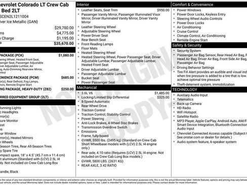 Used 2020 Chevrolet Colorado LT w/ Luxury Package RWD image 5