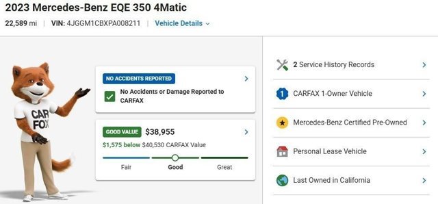 Certified 2023 Mercedes-Benz EQE 350+ 4MATIC SUV image 3