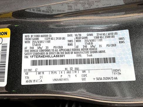 Used 2020 Ford Ranger XLT w/ Equipment Group 301A Mid image 33