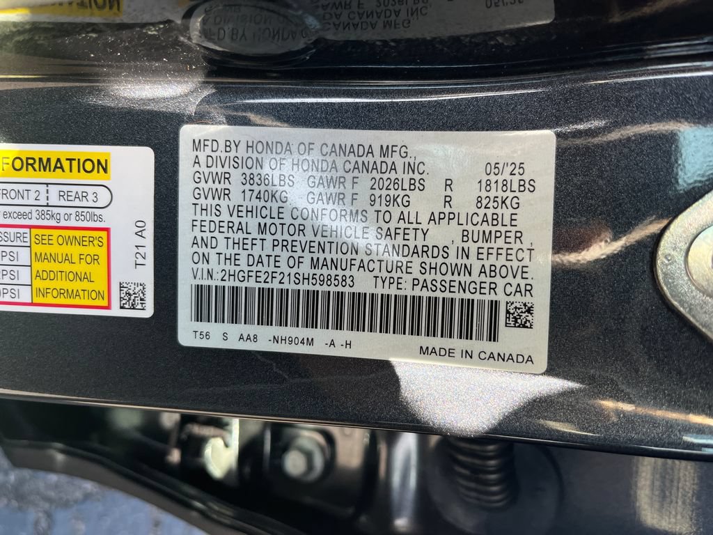 Certified 2025 Honda Civic LX image 35