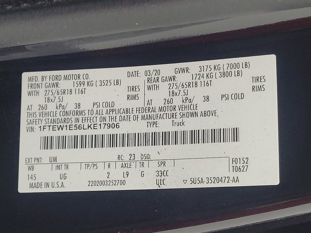 Used 2020 Ford F150 XLT w/ Equipment Group 302A Luxury AWD/4WD image 33
