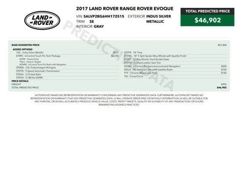 Used 2017 Land Rover Range Rover Evoque SE Premium AWD/4WD image 7