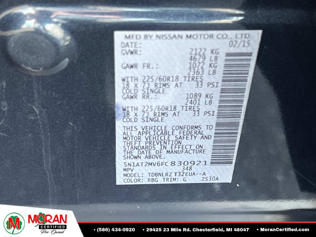 Used 2015 Nissan Rogue SL AWD/4WD image 17