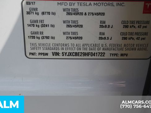 Used 2017 Tesla Model X 90D image 68