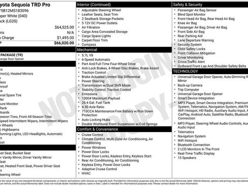 Used 2021 Toyota Sequoia TRD Pro AWD/4WD image 17