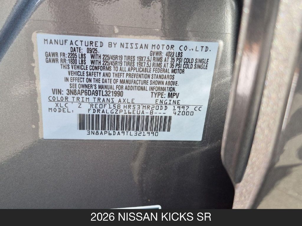 Certified 2026 Nissan Kicks SR FWD image 24