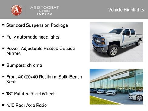 Used 2015 Chevrolet Silverado 2500 W/T w/ WT Convenience Package AWD/4WD image 2
