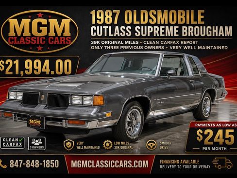 Used 1987 Oldsmobile Cutlass Supreme Brougham RWD image 1