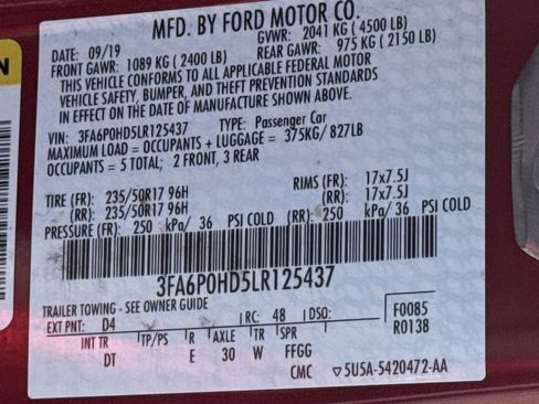 Used 2020 Ford Fusion SE image 44