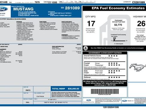 Used 2012 Ford Mustang GT Premium w/ Security Pkg RWD image 5