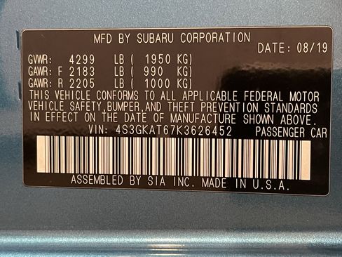 Used 2019 Subaru Impreza 2.0i Limited image 26