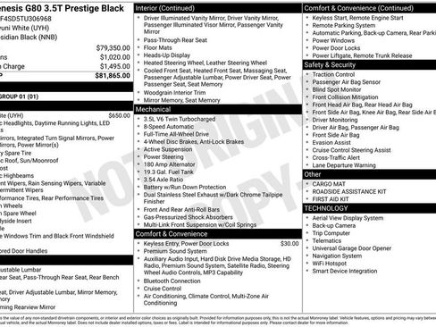 New 2026 Genesis G80 3.5T Prestige image 9