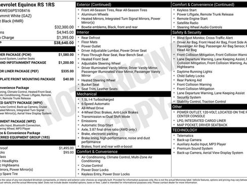 Used 2023 Chevrolet Equinox RS w/ RS Leather Package image 45