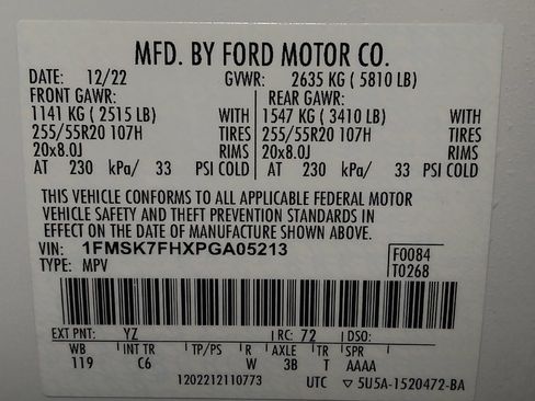 Used 2023 Ford Explorer Limited w/ Equipment Group 301A image 33